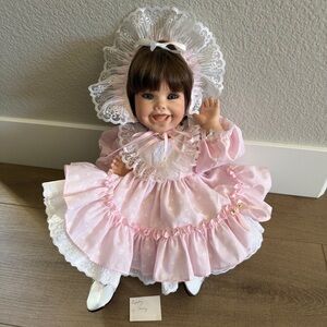 Adorable  20" Porcelain Artist Baby Girl Doll TIPPY Smiling Teeth Beans Body